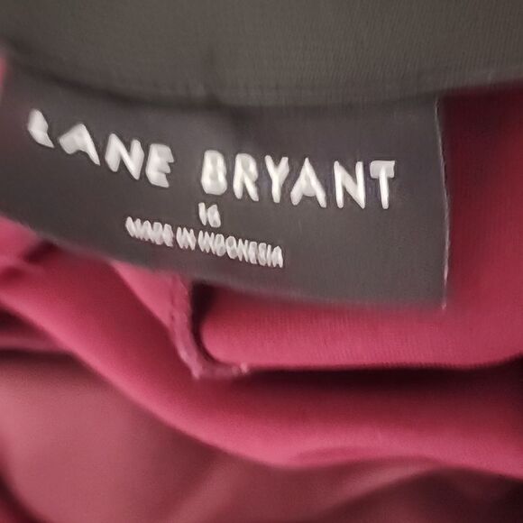 Lane Bryant Burgundy Wide Leg High Rise Pants New Without Tags - Picture 11 of 11